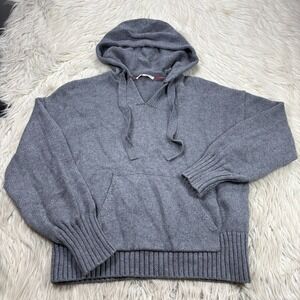 Alex Mill Women's S Gray Aiden Knit Hoodie Wool Cotton